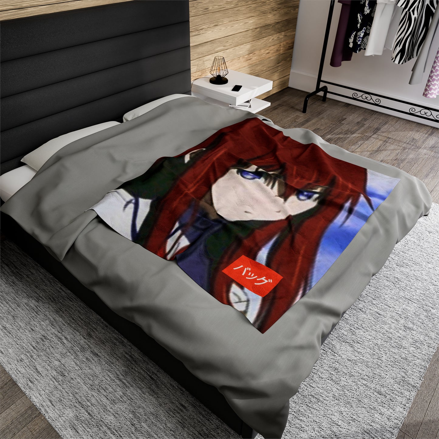 Kurisu Makise - Velveteen Plush Blanket