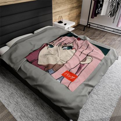 Zero Two - Velveteen Plush Blanket